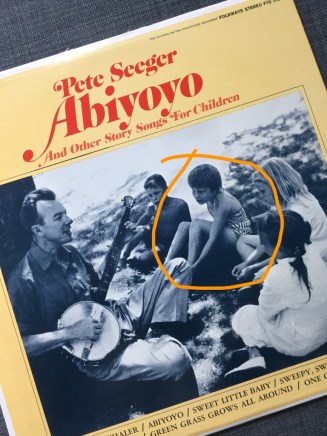 Album cover with girl circled